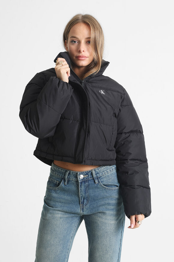 Veste tampon Matte Crop - Noir