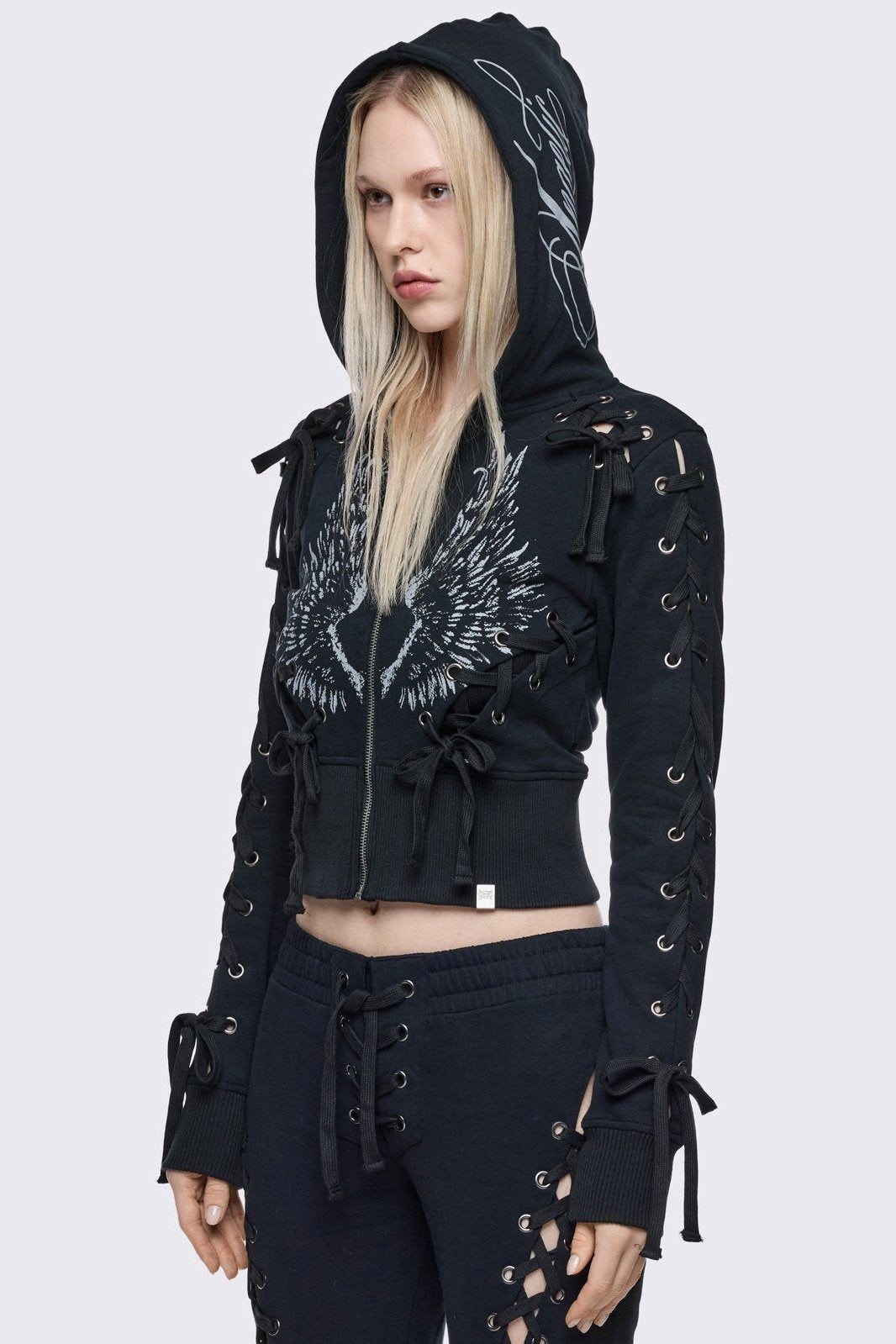 Grave Crop Kapuzensweatjacke - Black