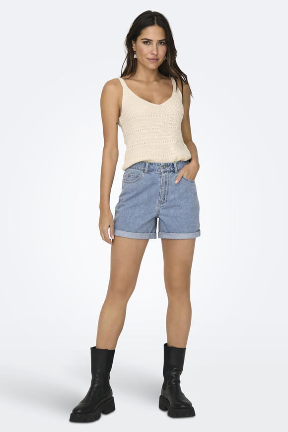 Short en jean Vega Mom Fit - Denim bleu clair