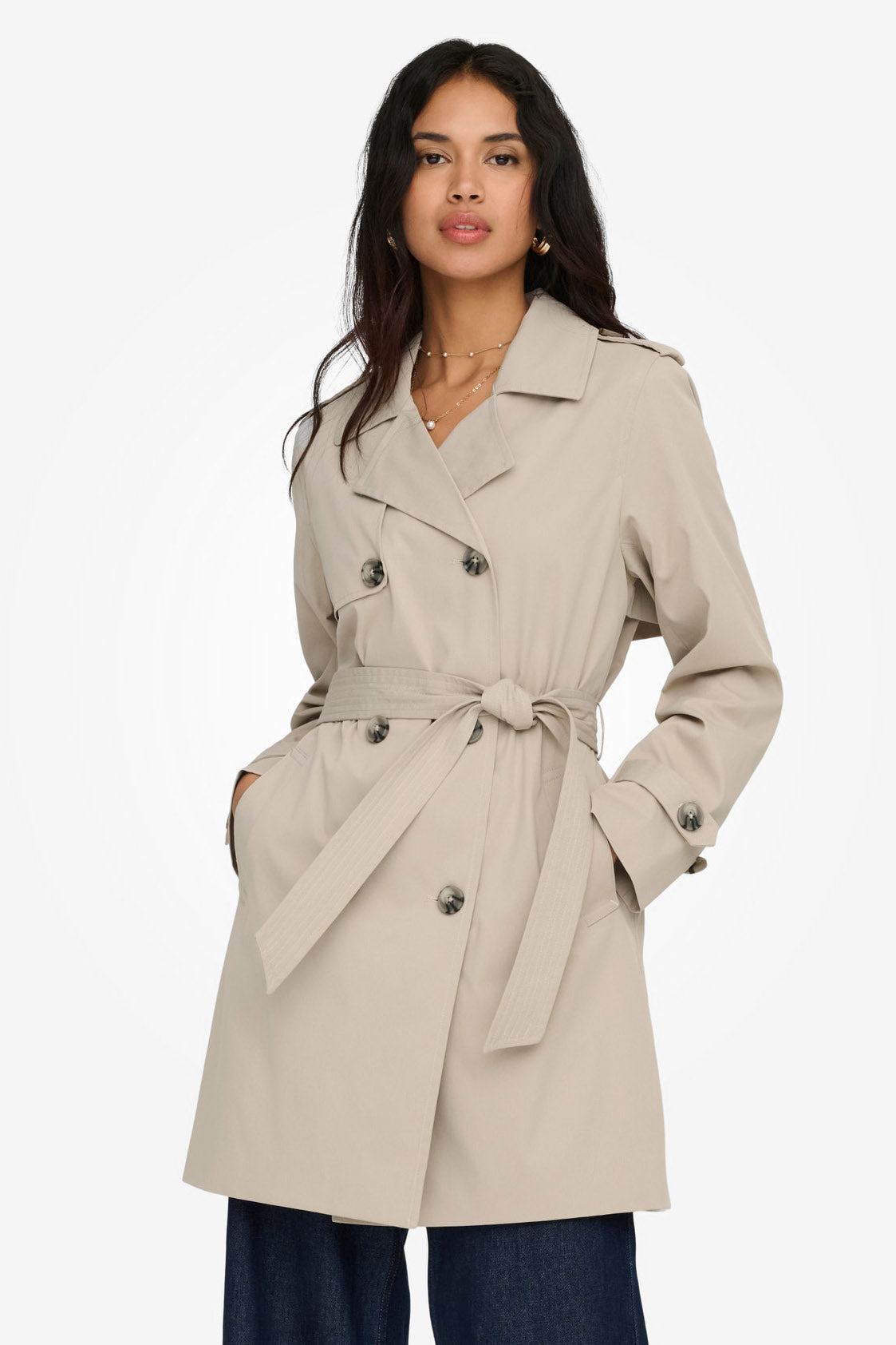 ONLDISA Trenchcoat - Island Fossil