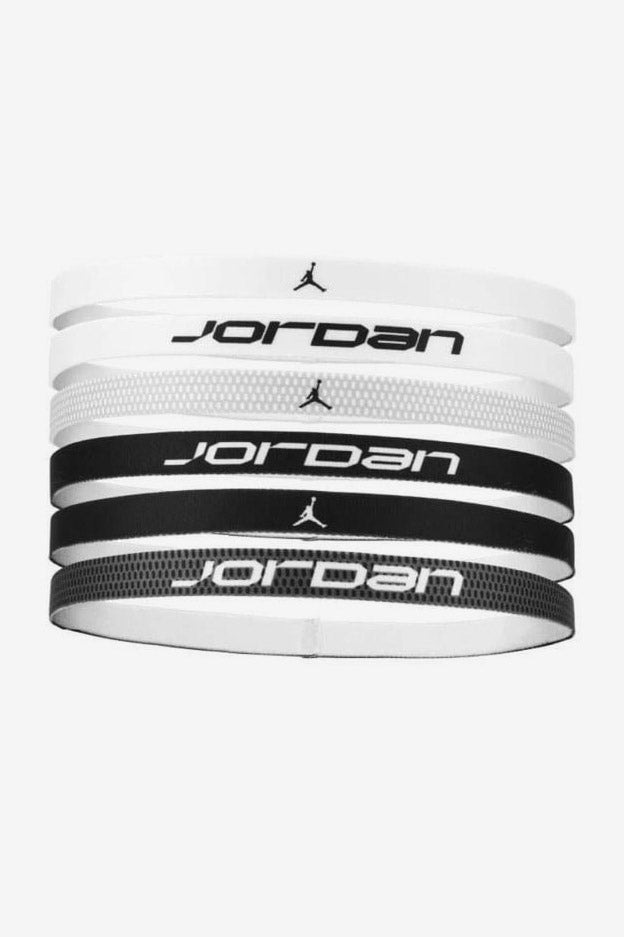 Sechserpack Sport Haarbänder - Black + White + grey