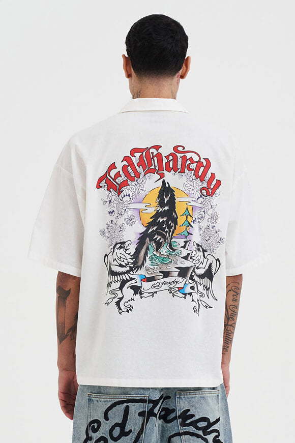 Don Wolf Dragon Hemd - Offwhite