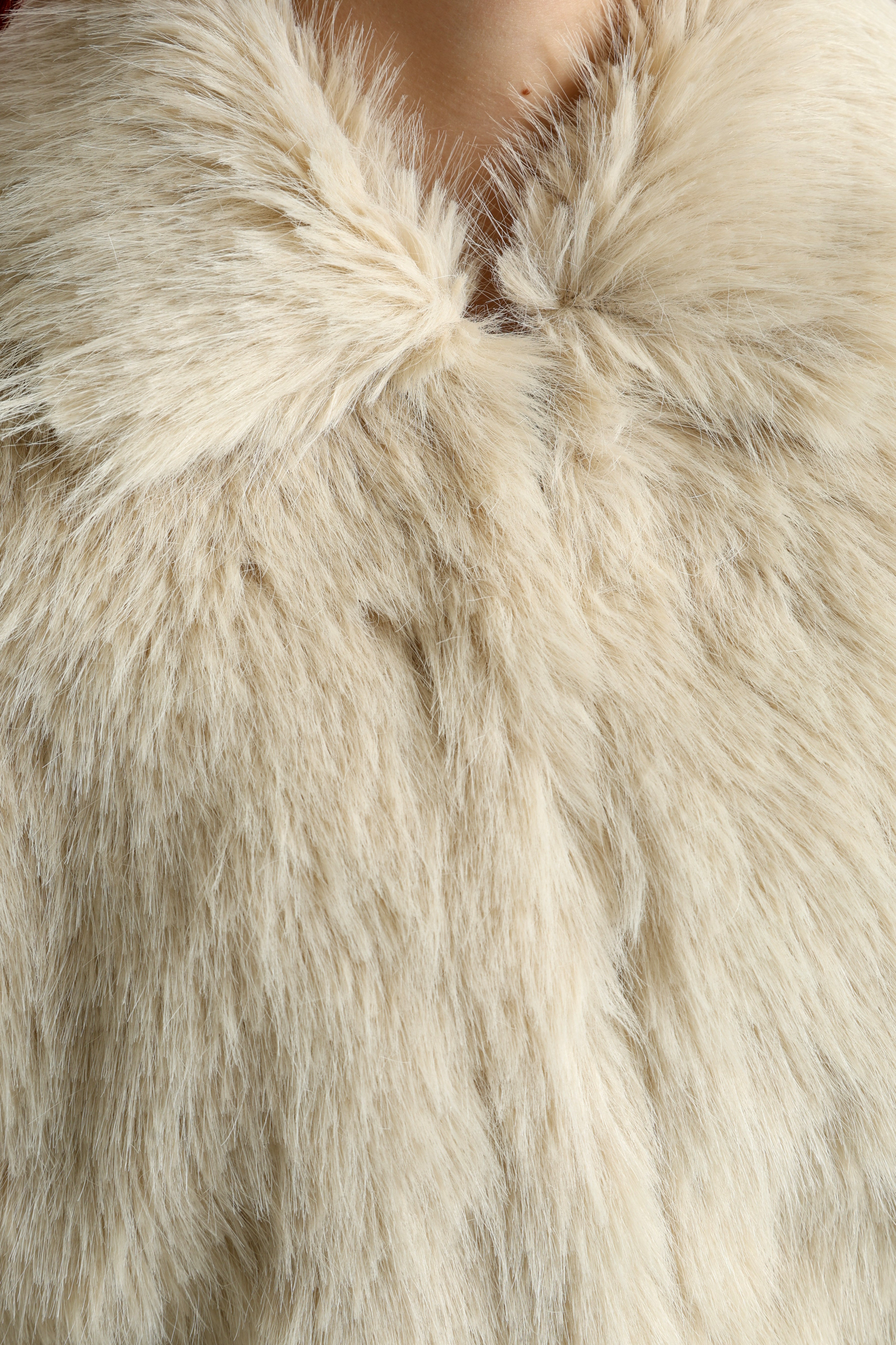 PCJILLA synthetic fur jacket - Birch