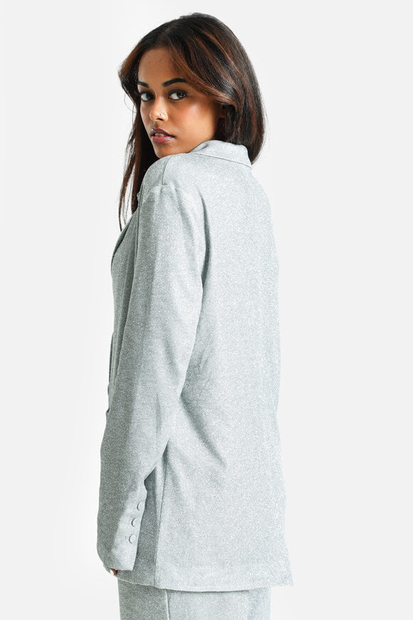 Glitzer Blazer - Silber
