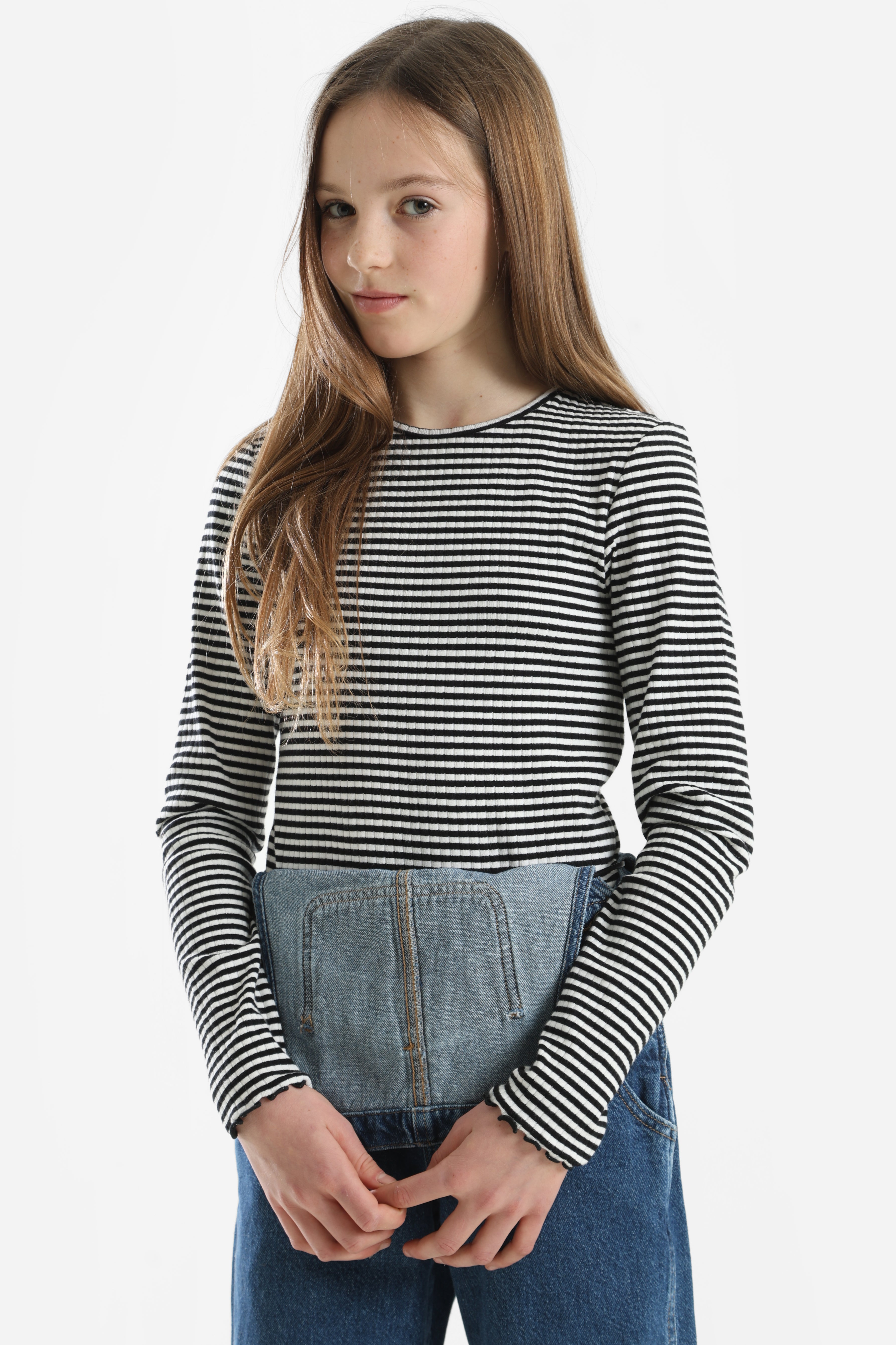 KOGDIXI Langarmshirt - Black + Cloud Dancer