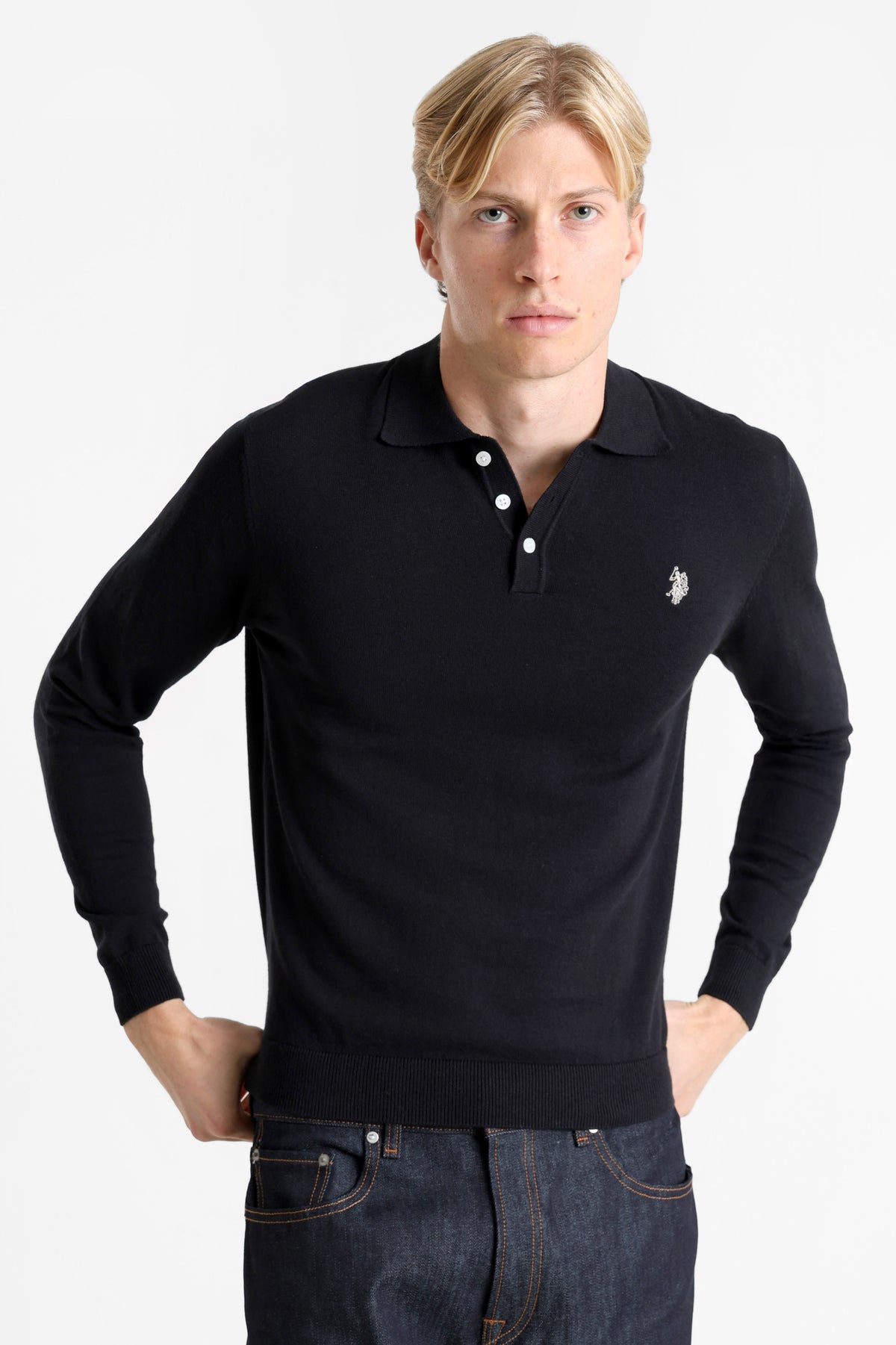 Jaec Feinstrickpullover - Black