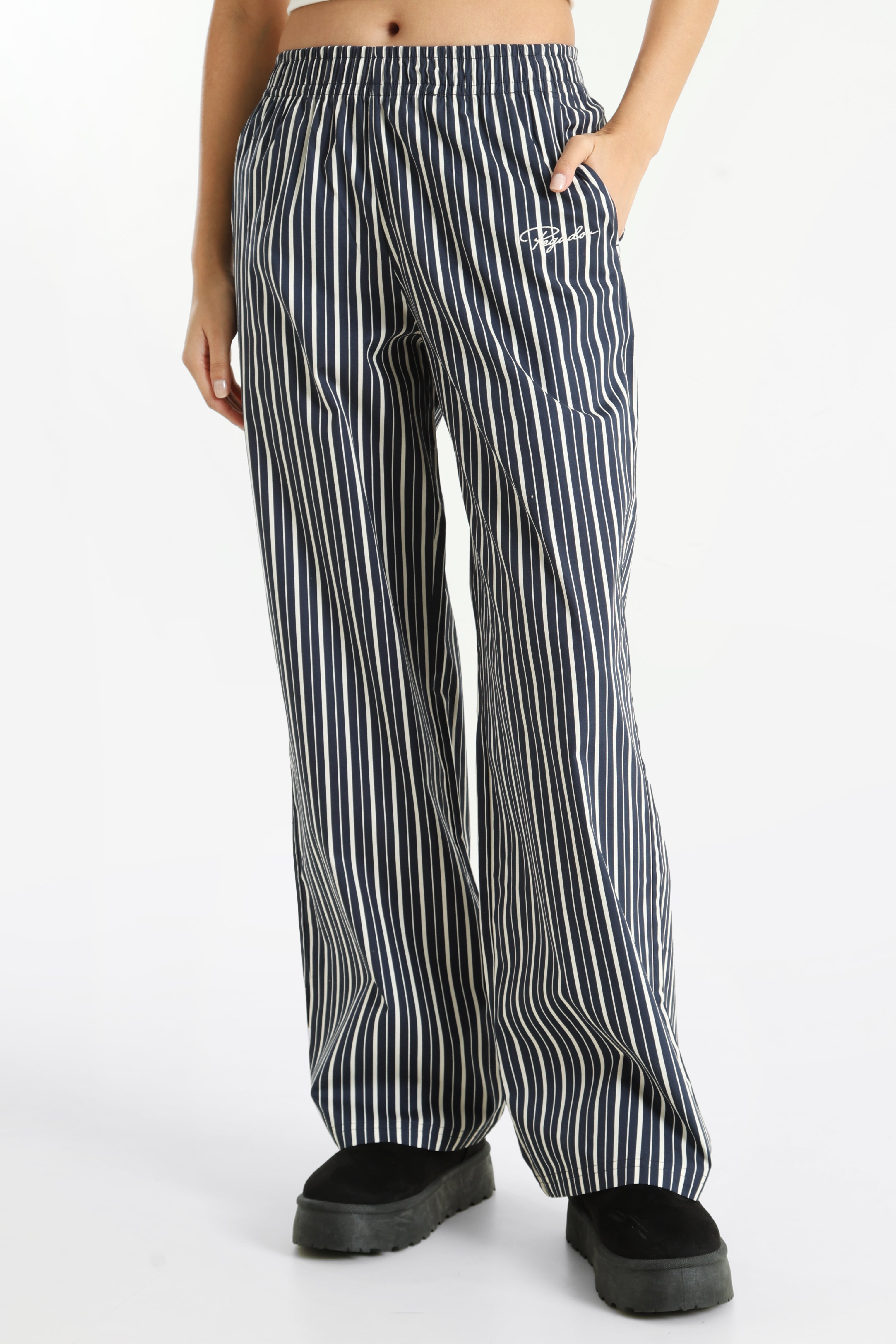 Pantaloni in tessuto Louisa - Indigo Navy + Bianco