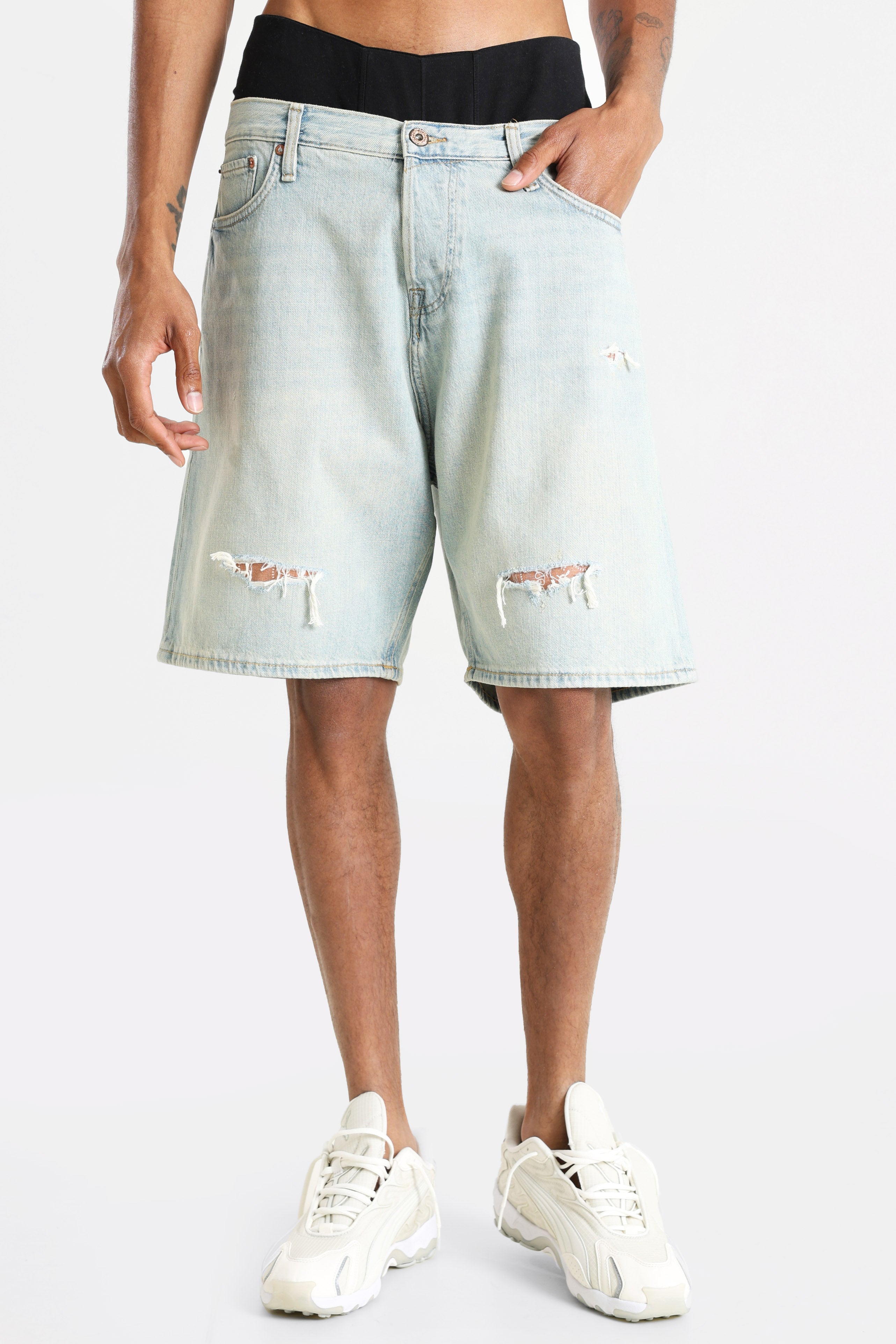 JJITONY JJCOOPER Jeansshorts - Blue Denim