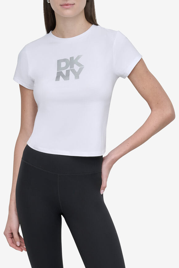 Crop T-Shirt - White + Silver