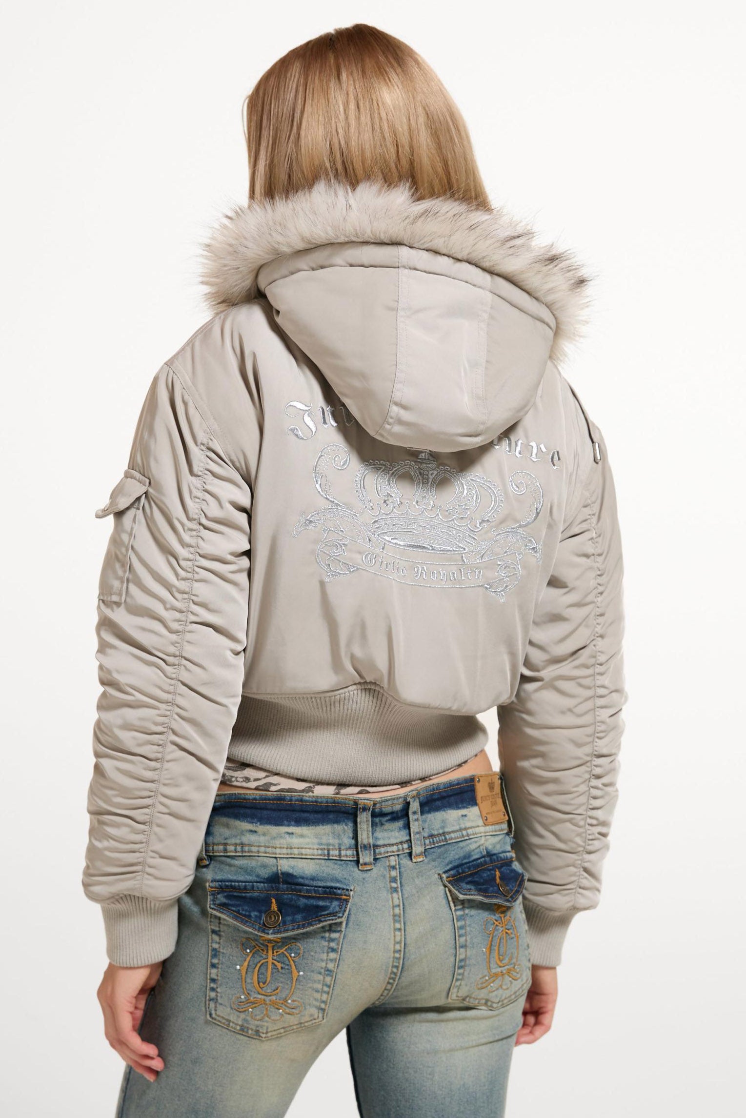 Camille short bomber jacket in twill - String