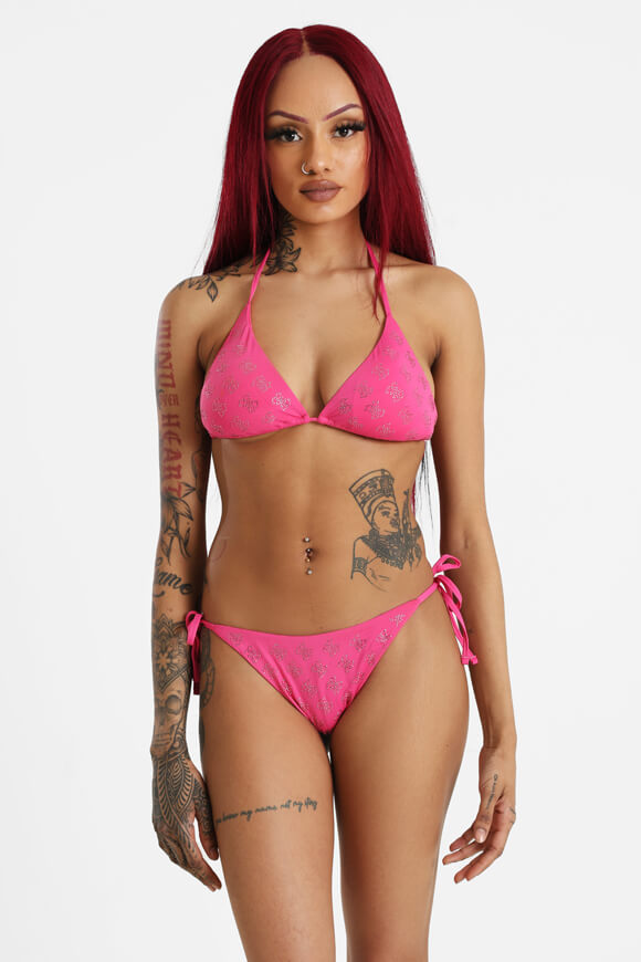 Slip bikini con strass - Striking Fuchsia