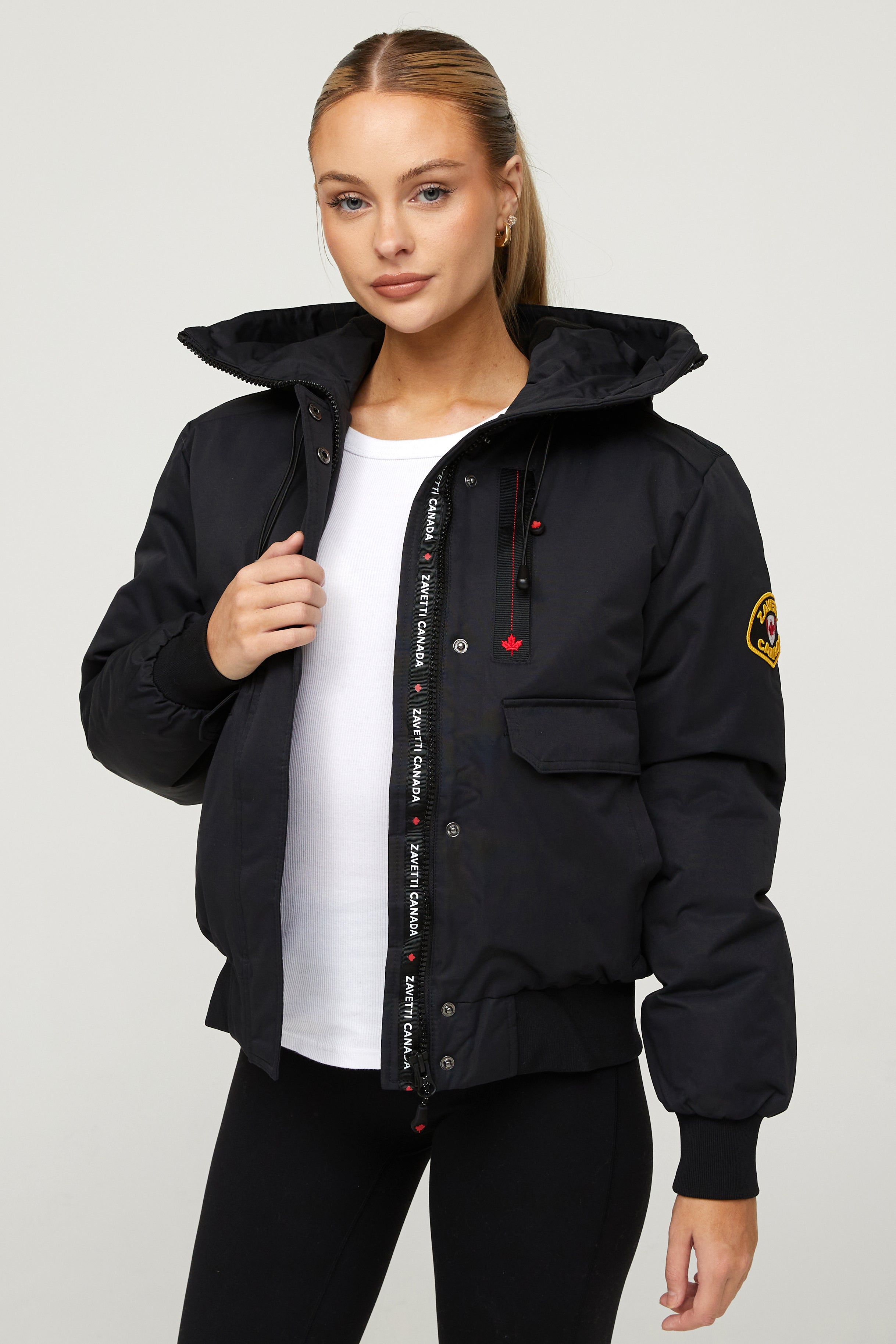 Gabiella Wattierte Bomberjacke - Jet Black