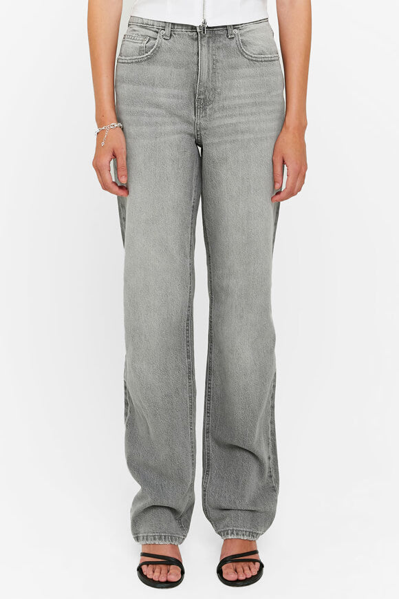 Straight Leg Jeans - Grey Denim