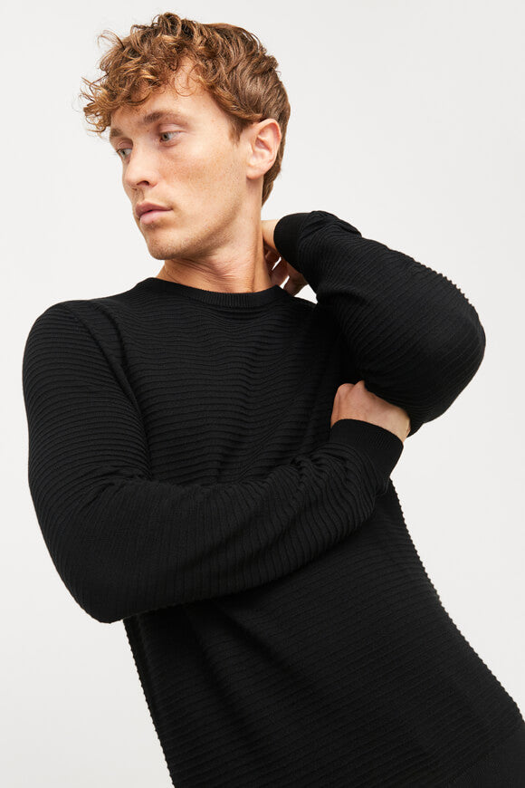 Otto pull en tricot structuré - Black