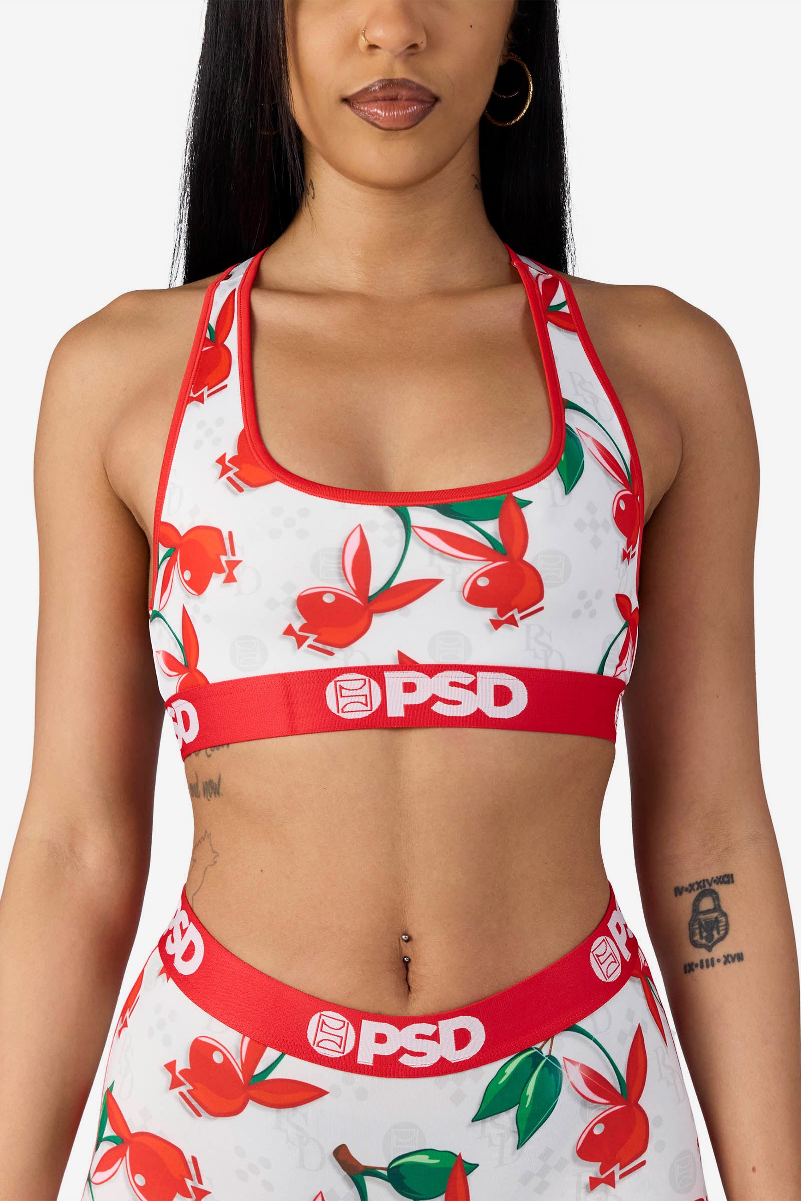 Sport-Bralette - White + Red