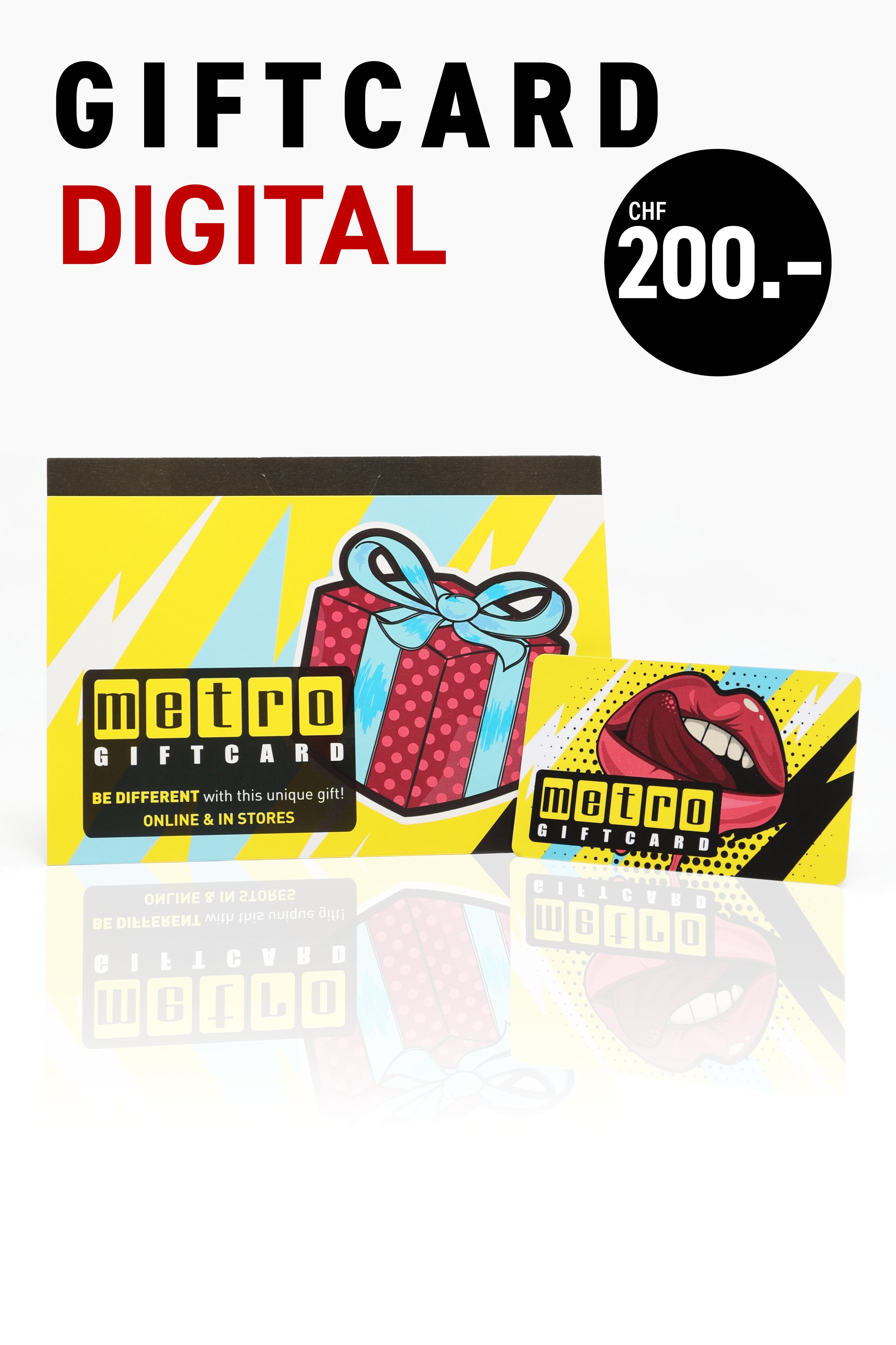 Giftcard Digital - Gelb + Mehrfarbig