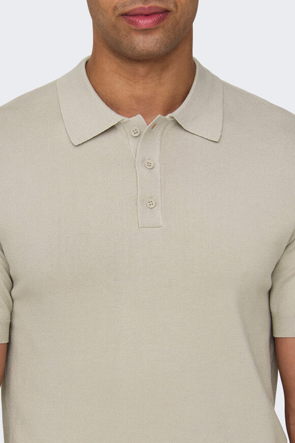 Wyler knitted polo shirt - Silver Lining