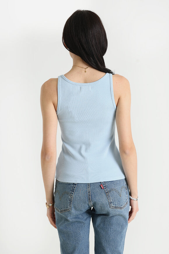 Débardeur côtelé - Bleu clair