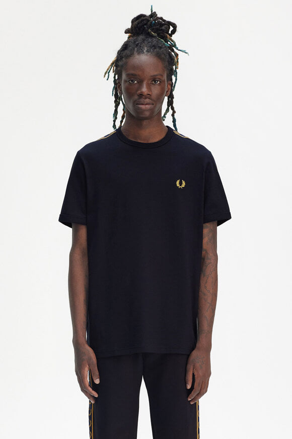 T-shirt Contrast Tape Ringer - Navy