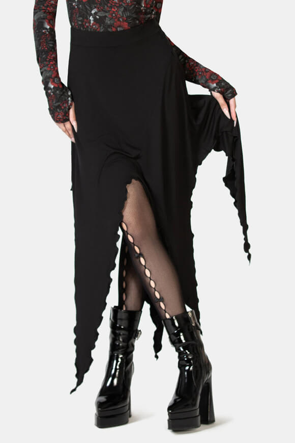 Creeping Willow Asymmetrischer Rock - Black