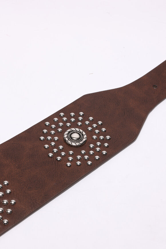 High-waisted belt - Brown