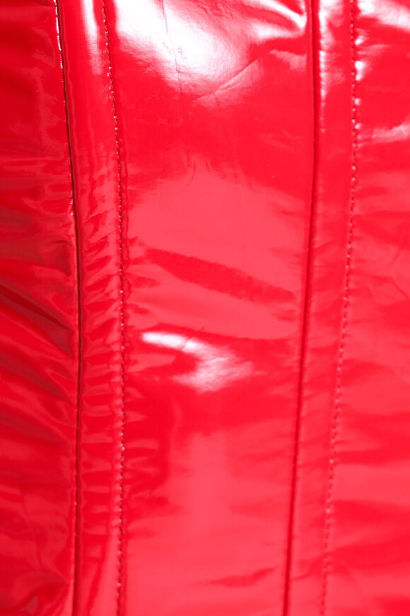 Vinyl corsage top - red