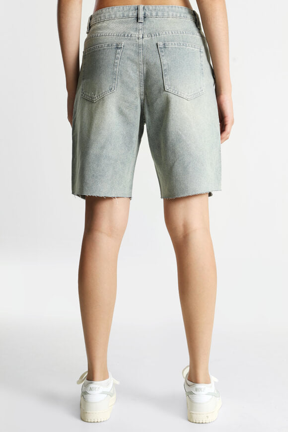 Jeansshorts - Gewaschen Blau