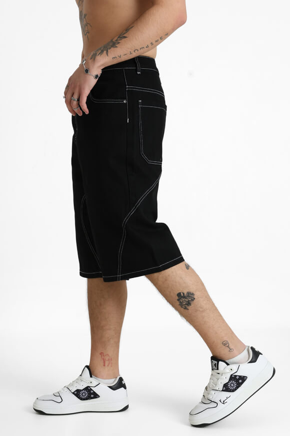 Jeansshorts - Schwarz