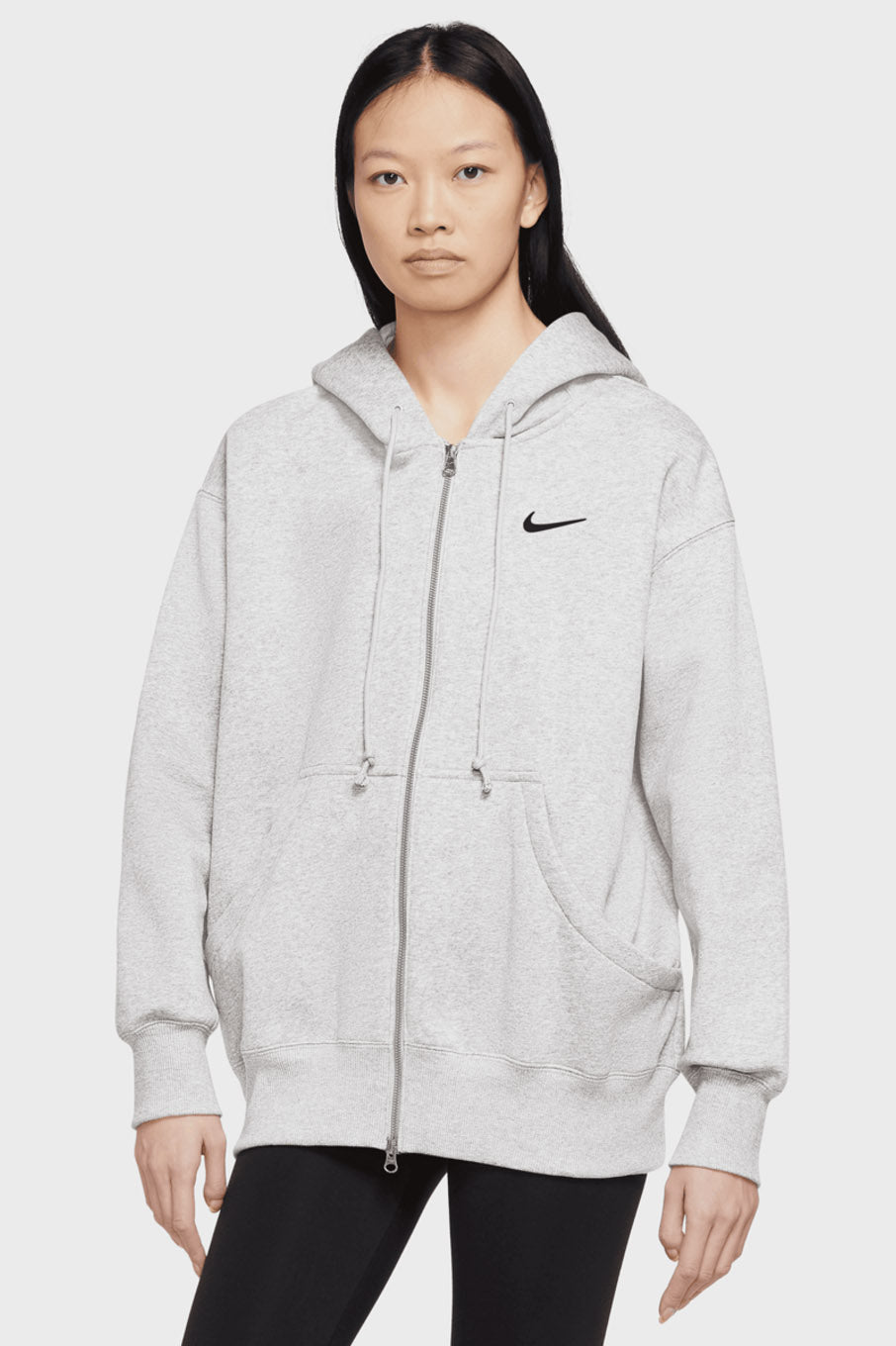 Sportswear Phoenix Fleece felpa ampia con zip e cappuccio - Birch Heather
