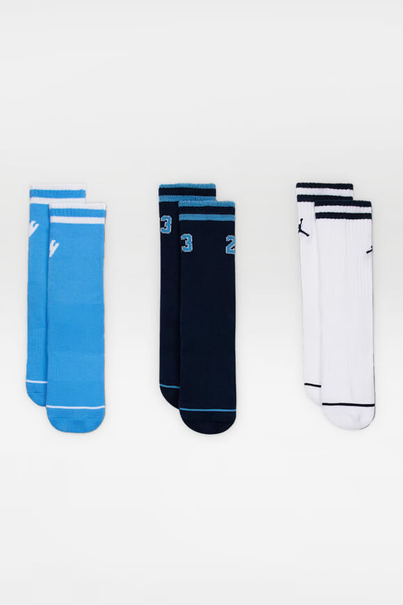 Dreierpack Socken - University Blue + Dark Navy + White