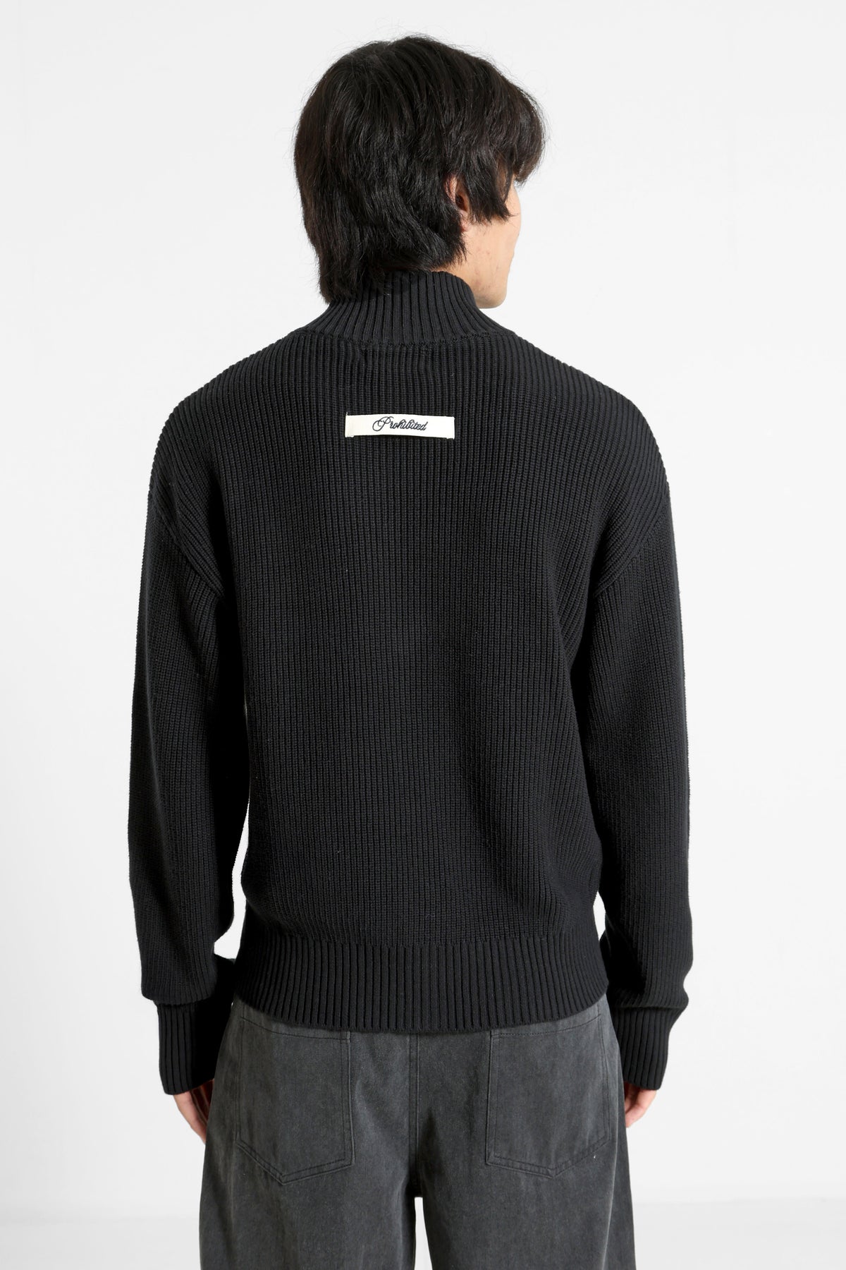 Giacca Campus in maglia a coste - Black