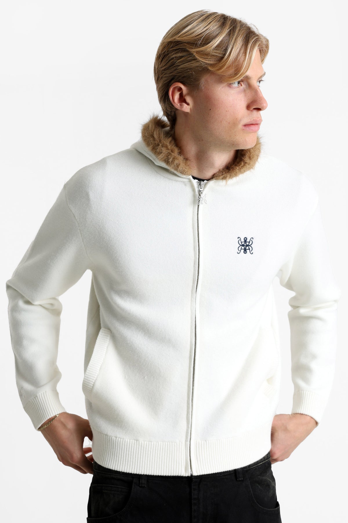 Strickjacke - Offwhite