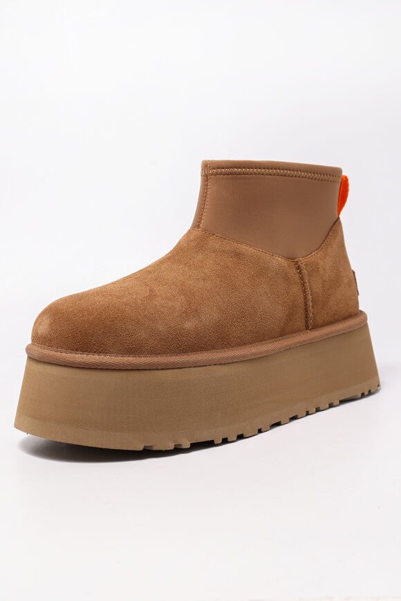 Classic Mini Dipper gefütterte Plateau Stiefelette - Chestnut