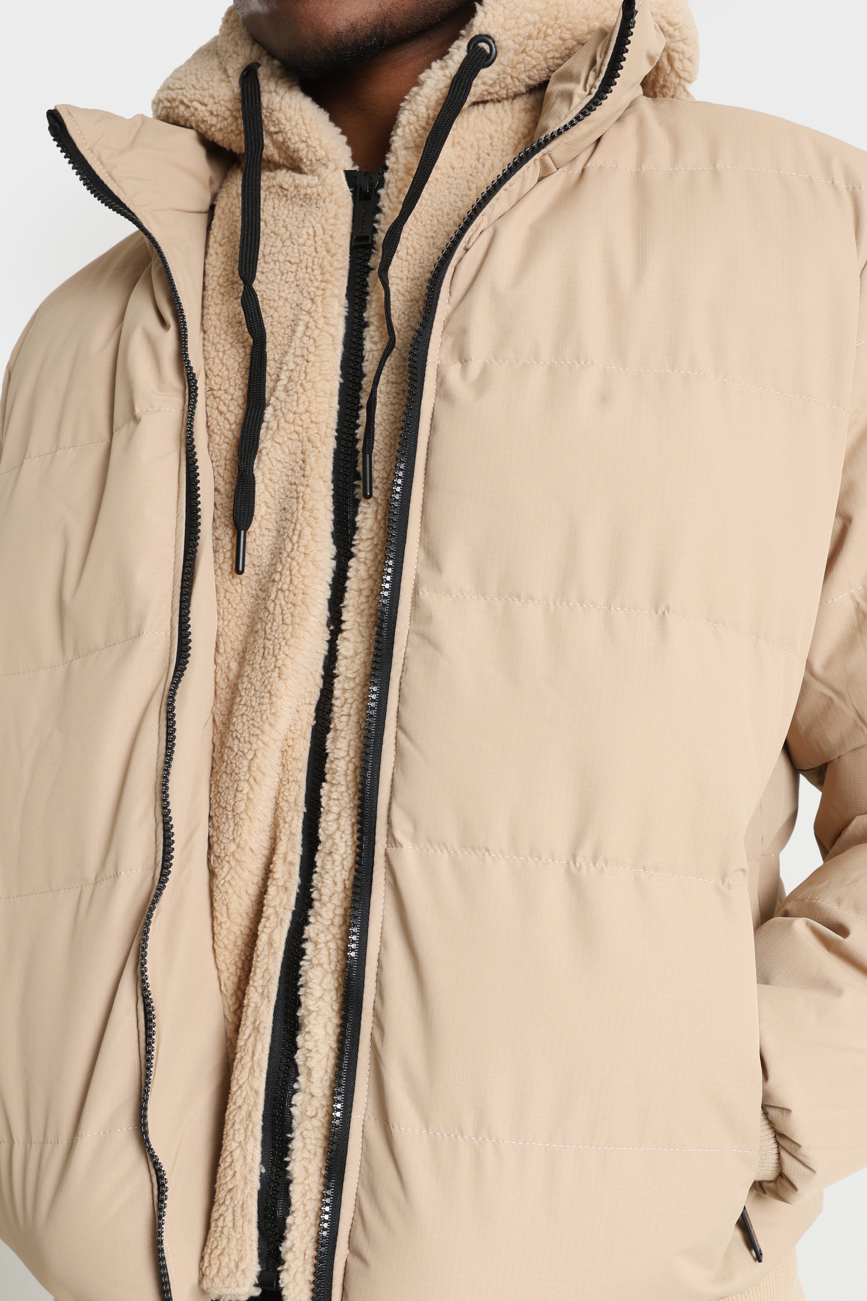 Giacca bomber trapuntata - Beige
