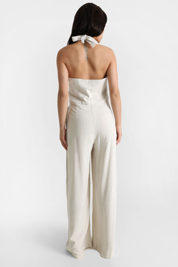 Halter-neck jumpsuit - Light beige