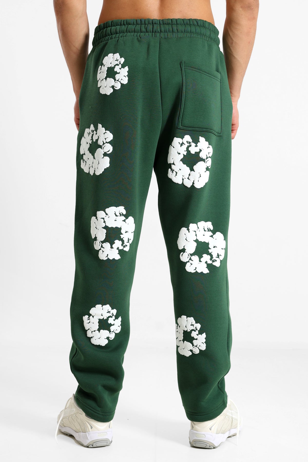 Sweatpants - Forest Green + White