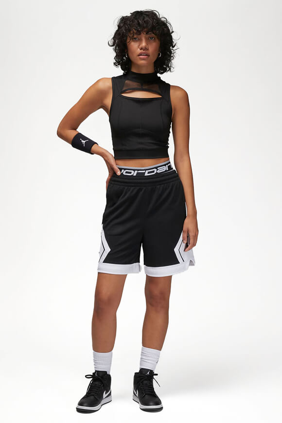 Diamond Mesh Shorts - Black + White