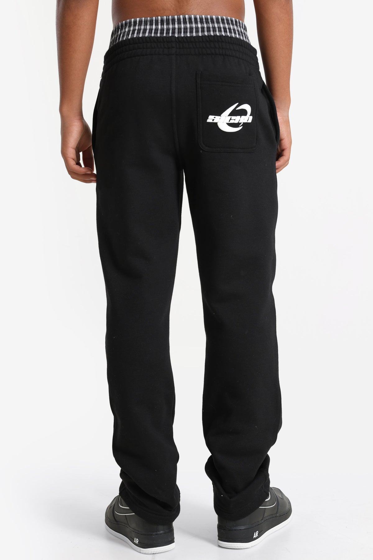 Pantalon en sweat - Noir + Blanc