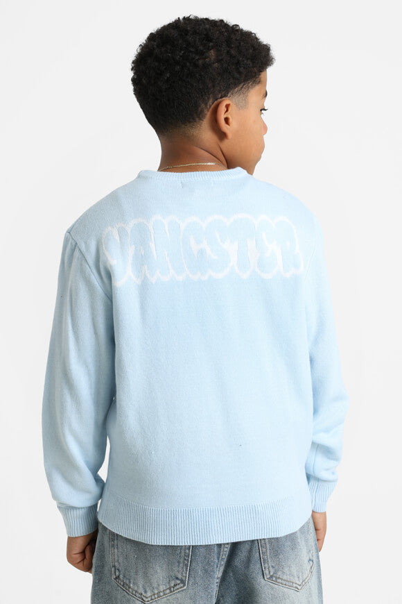 Fine knit sweater - light blue