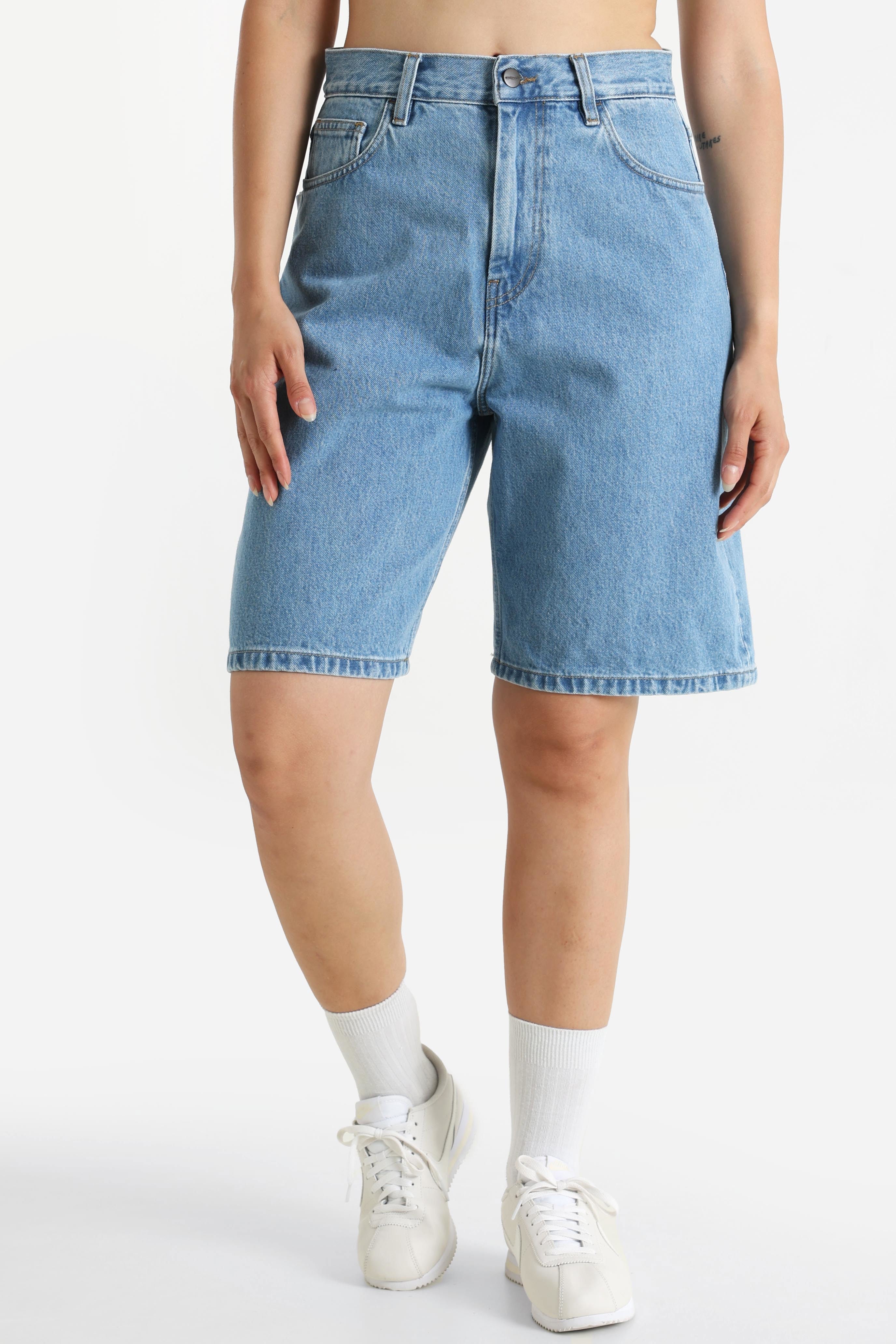Brandon loose fit denim shorts - Blue Stone Bleached
