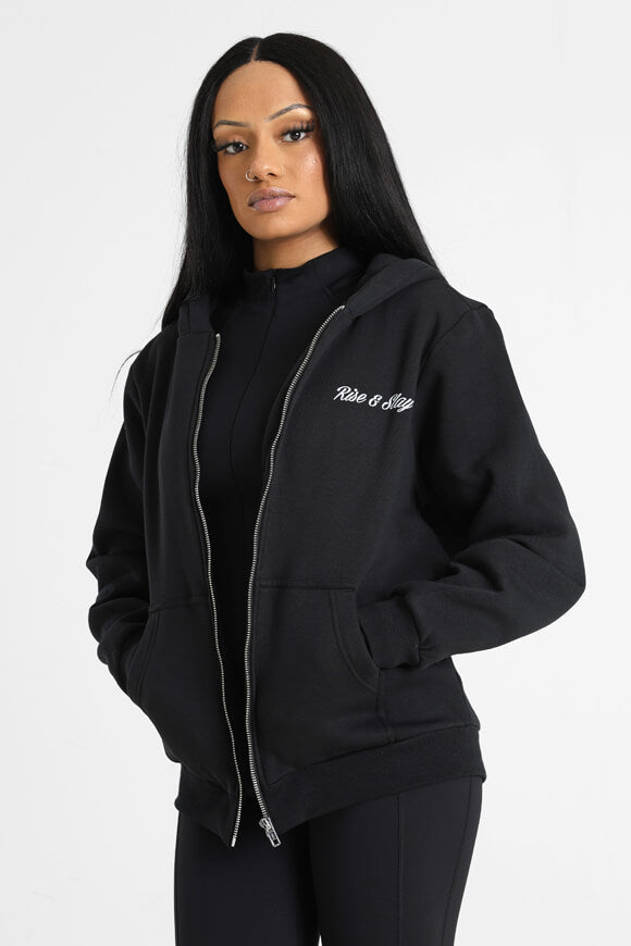 Sweat zippé à capuchon - Black