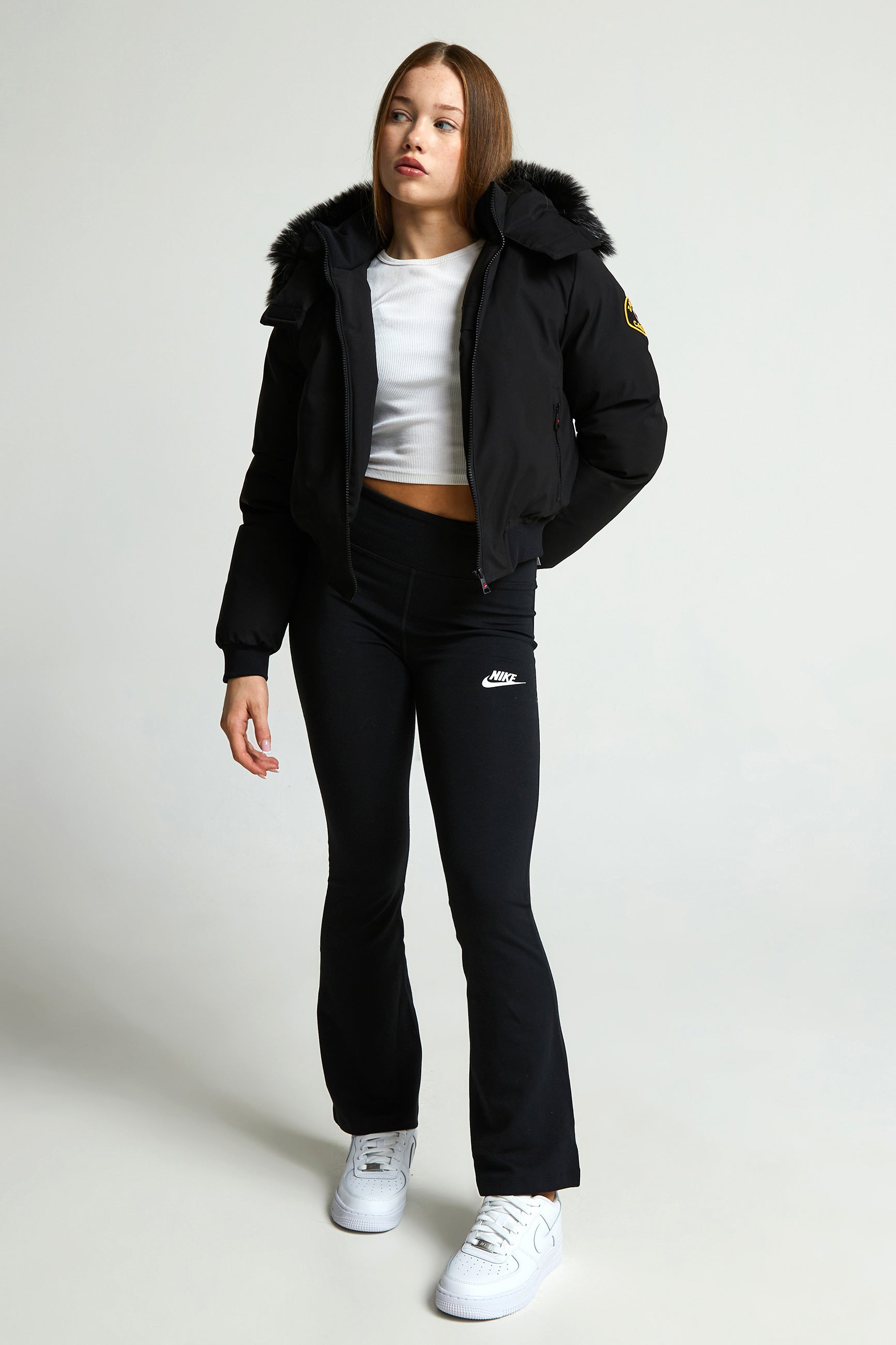 Arabella Wattierte Bomberjacke - Jet Black