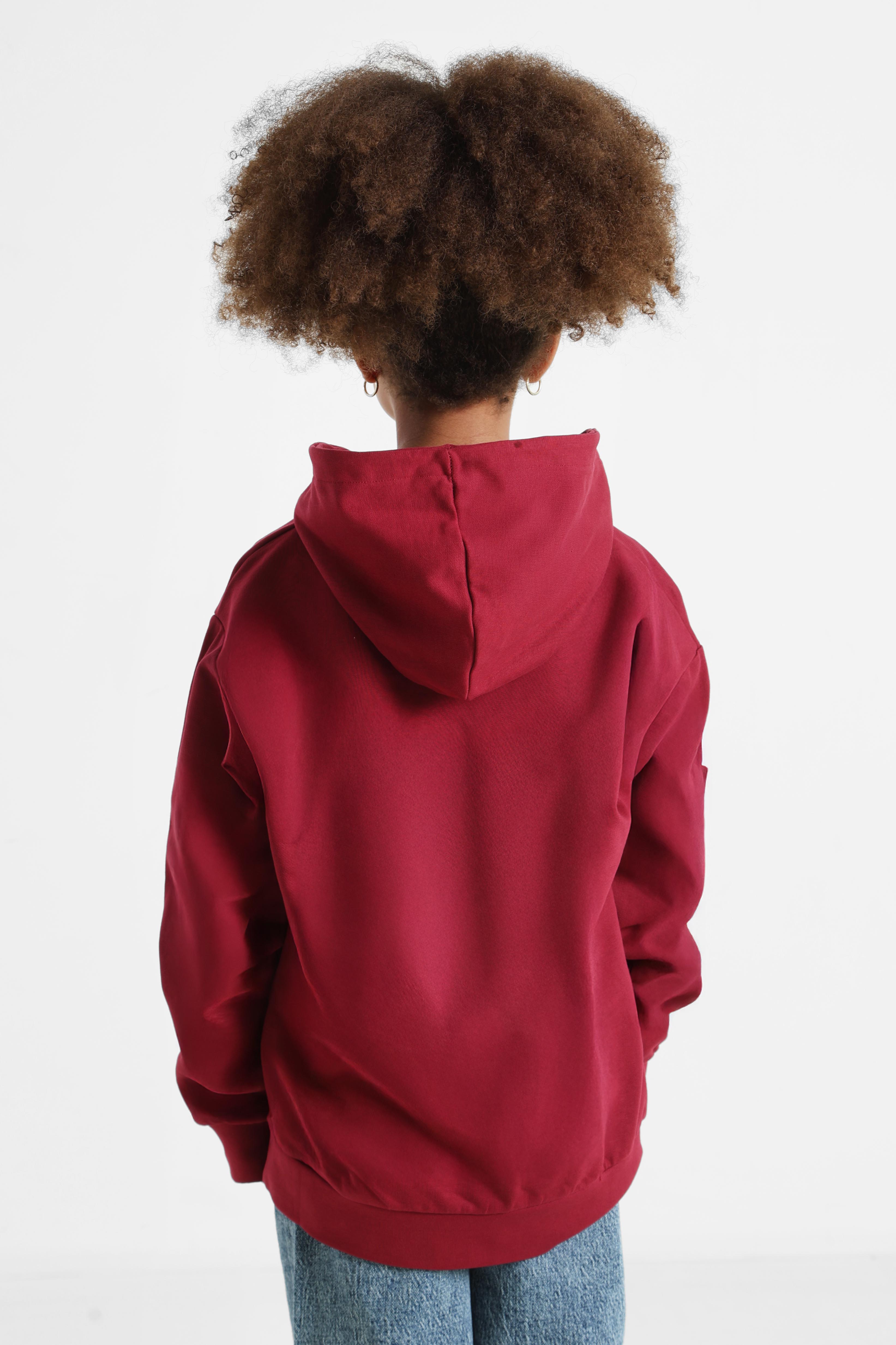 Oversize Kapuzensweatshirt - Ballroom Red