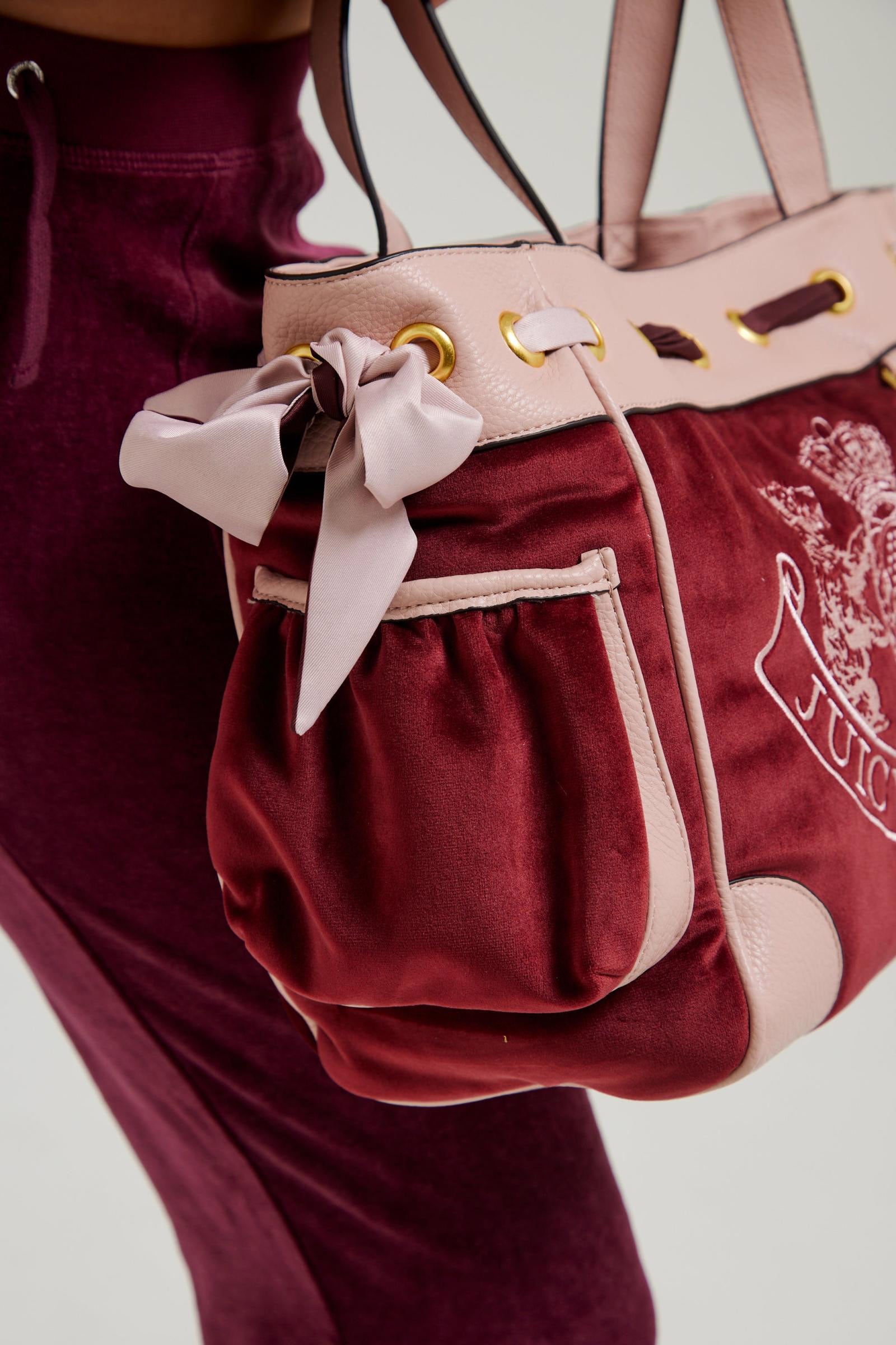 Daydreamer velvet shopper - Red + Pink