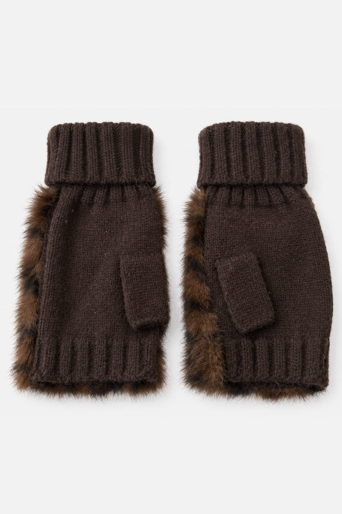 Mitaines en fourrure synthétique - Leo + Brown