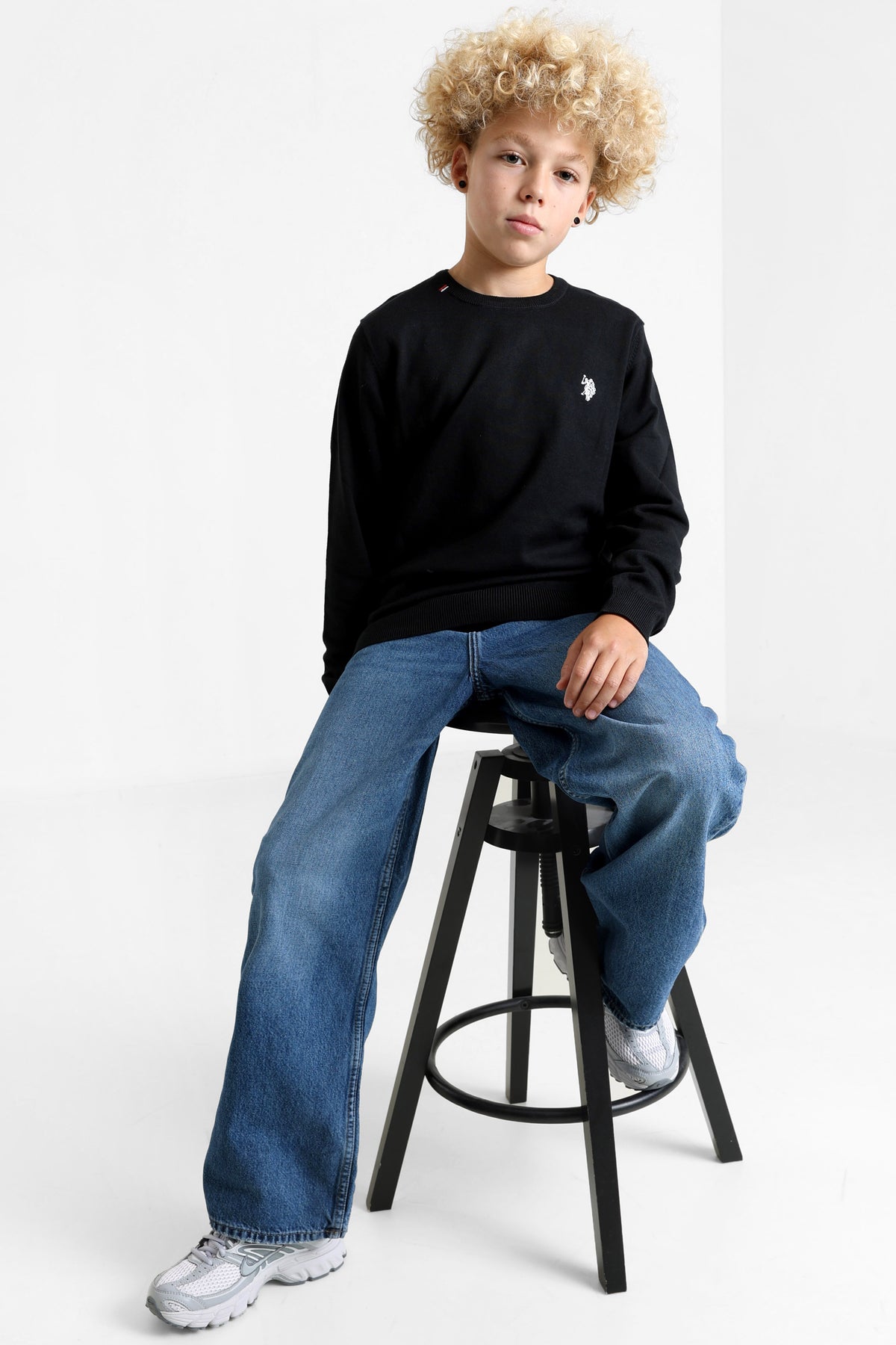 Jim fine knit jumper - Black