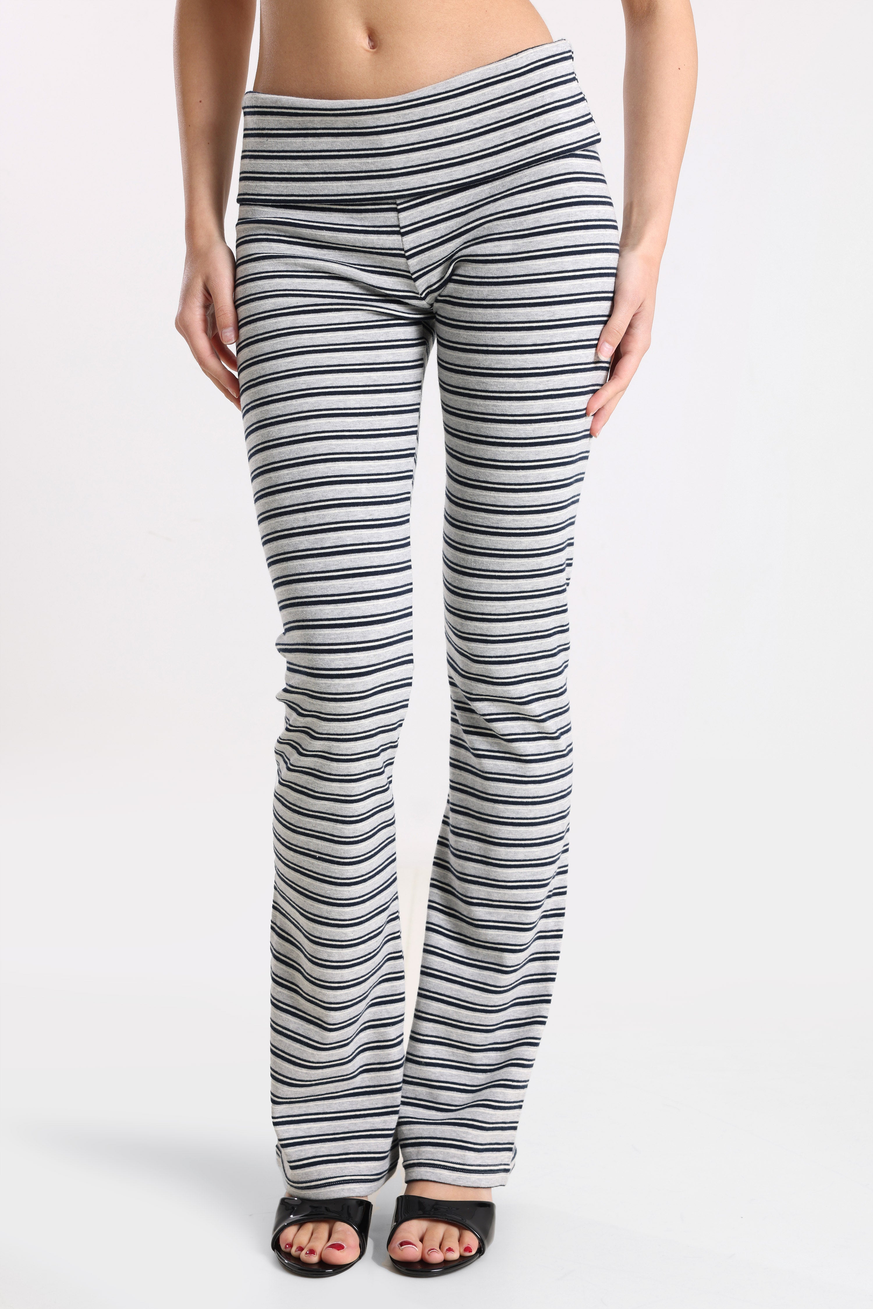 Leggings - Grau meliert + Marineblau + Weiss