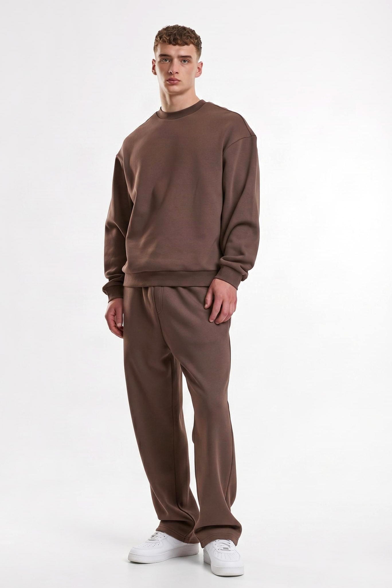 Pantaloni in felpa soffice - Chocolate Brown
