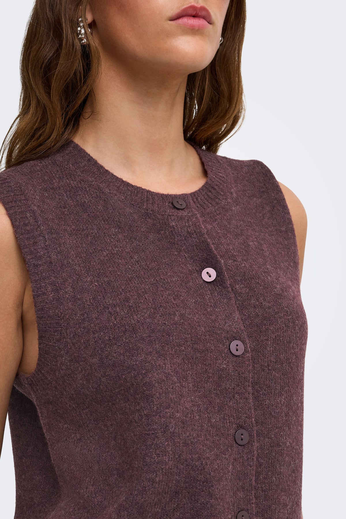 ONLOLIVIA gilet en tricot - Fudge Melange