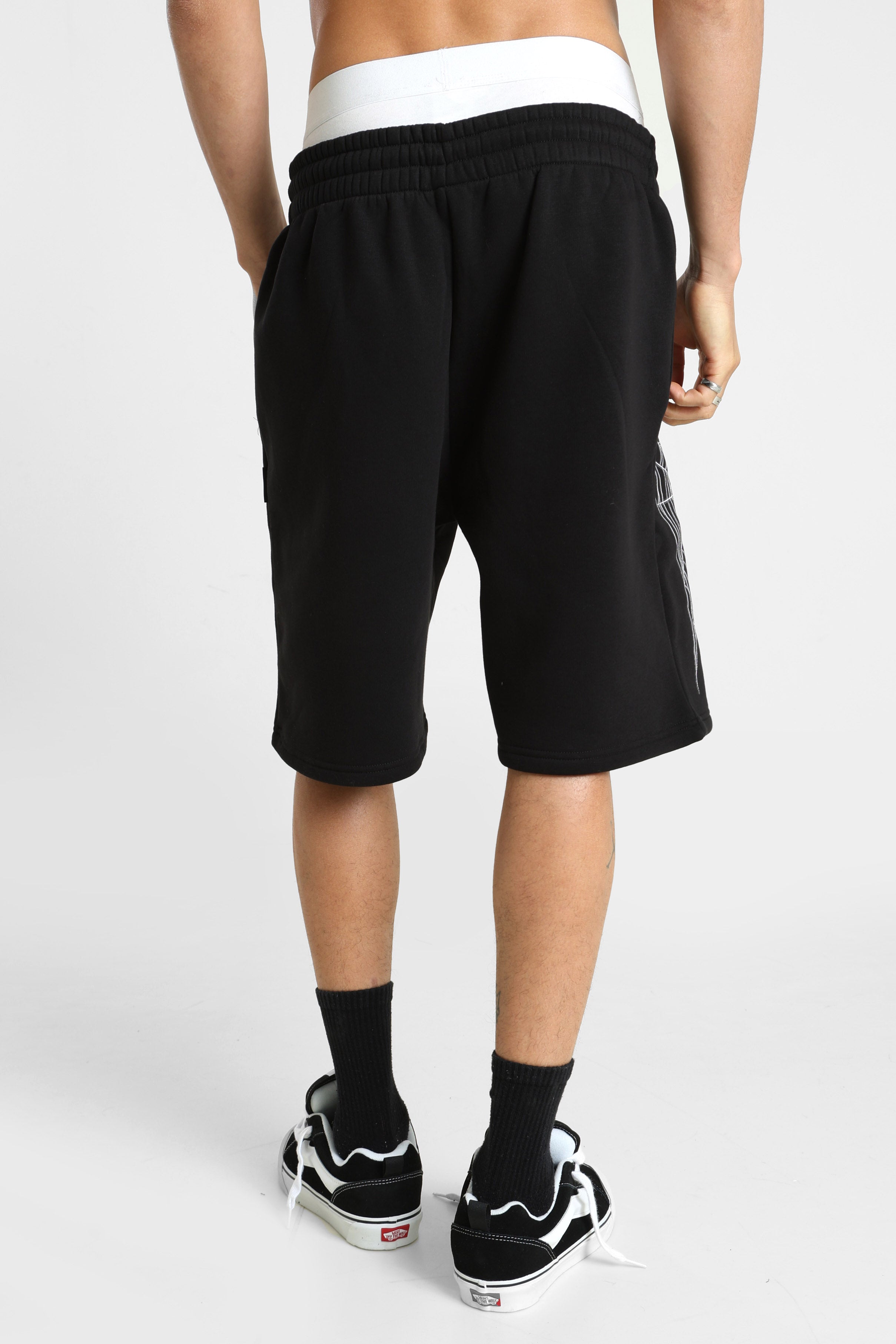 Short en sweat - Black + Dawn Blue + Festival Bloom